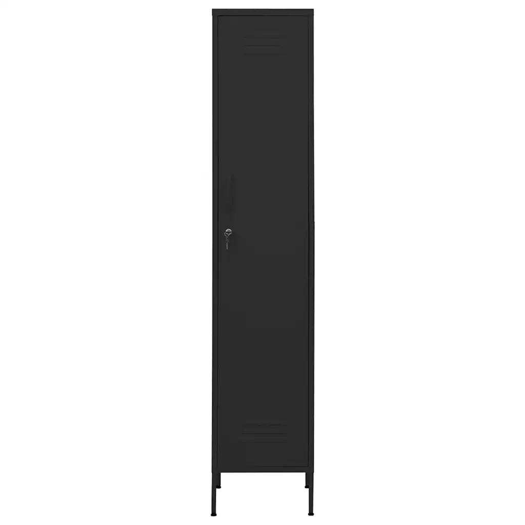 Armadio Nero 35x46x180 cm in Acciaio 336259