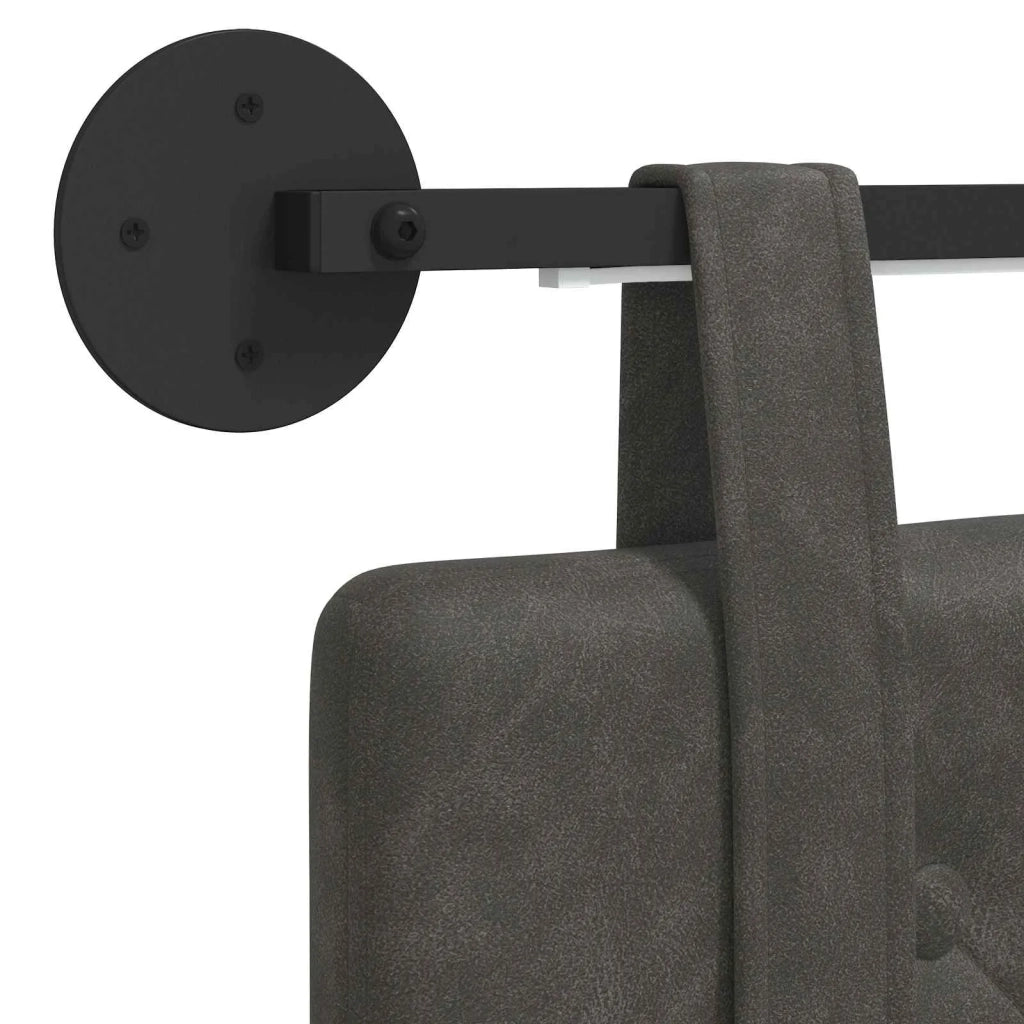 Testiera sospesa Con luce LED Nero PU Antico