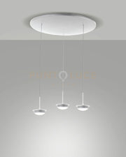 3805-47-102 MONTATURA BIANCA COMPLETA TONDA A LED CCT 2700K - 3000K - 4000K- 42W - 4530 lm 3 LUCI DIMMERABILE