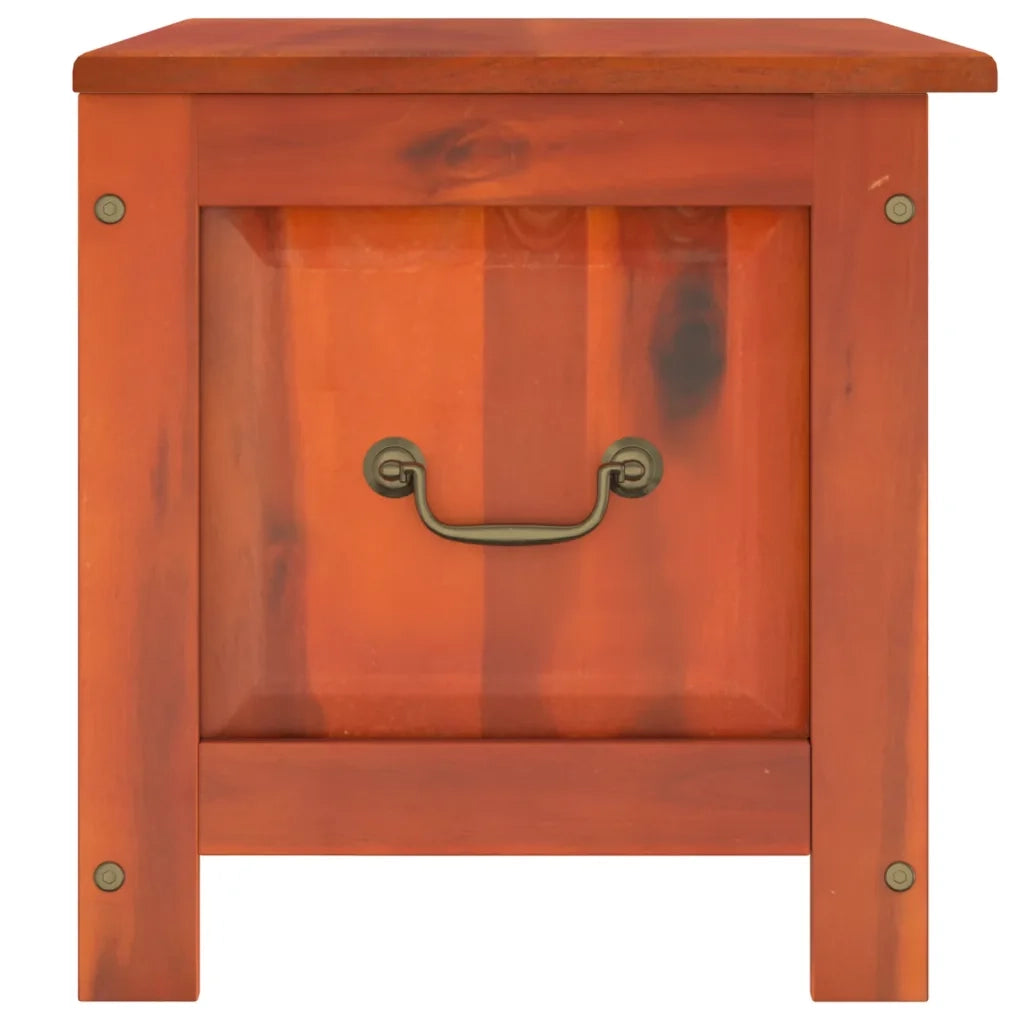 Cassapanca con Coperchio Marrone in Legno Massello di Acacia 364915