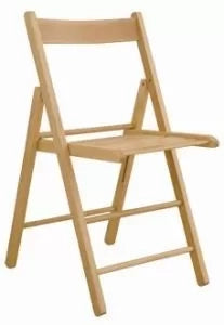 Set 2 sedie pieghevoli in legno tinta naturale 43x43x79 - Mobili 2G