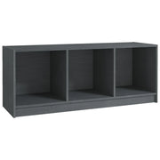 Mobile TV | Armadietto TV | Mobile Porta TV Grigio 104x33x41 cm in Legno Massello di Pino