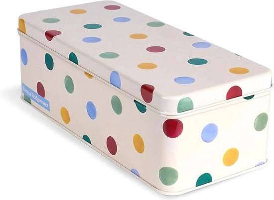 Tin di Stoccaggio Originale con Disegno a Punti e Linee, Dimensioni: 24x10x7,8cm