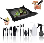 Kit di attrezzi da giardinaggio per piante grasse, 14 pezzi Mini-kit di attrezzi da giardinaggio per la rinnovazione manuale di piante grasse con vaso per la cura di piante da interni di piccola taglia