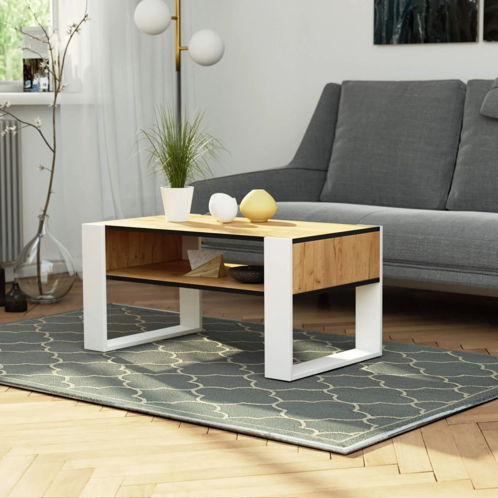 Tavolino da caffè AKORD DOMI Quercia Craft 92 cm Colore Bianco 92x53x45 cm