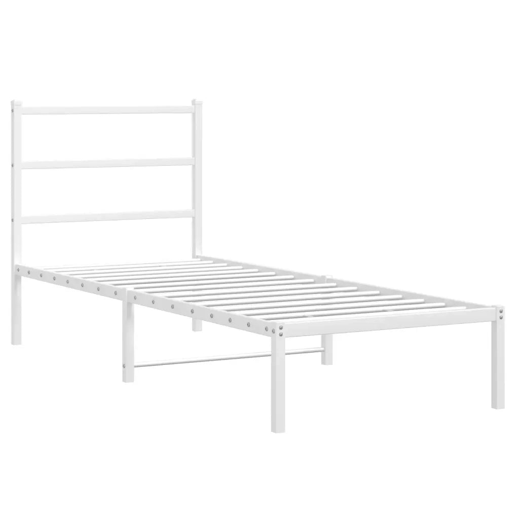 Giroletto con Testiera Metallo Bianco 80x200 cmcod mxl 134513