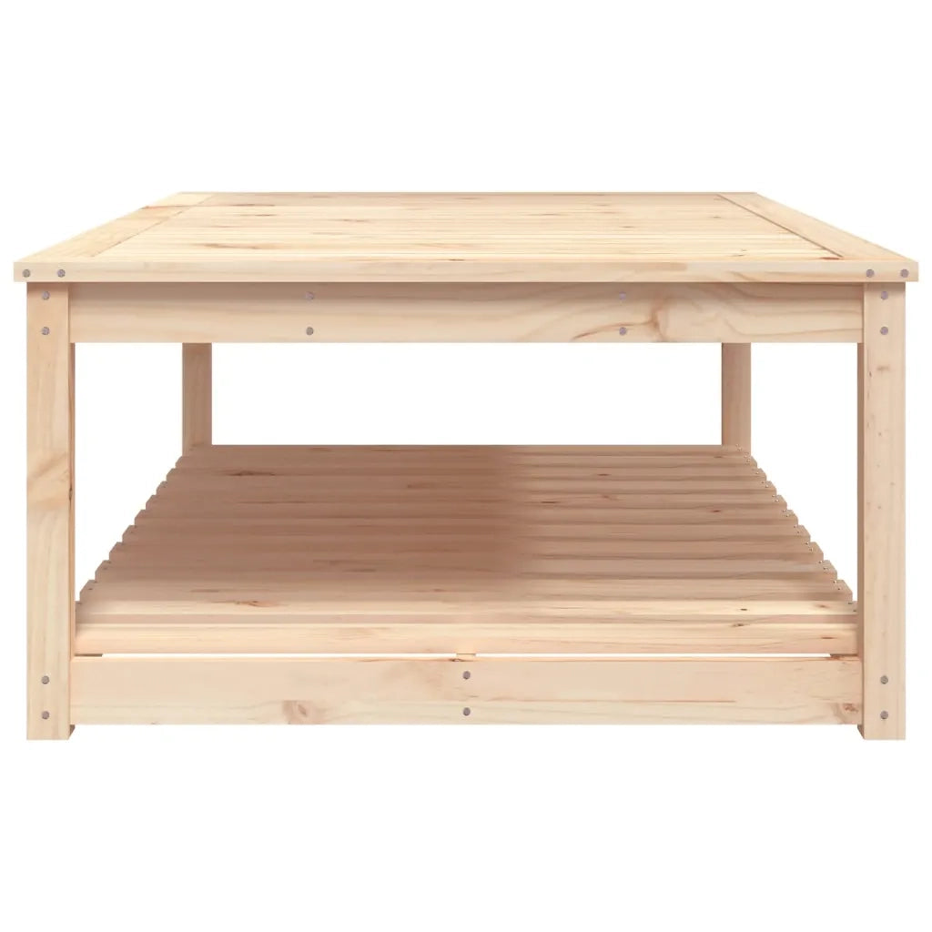 Tavolo da Giardino 121x82,5x45 cm in Legno Massello di Pino 824148