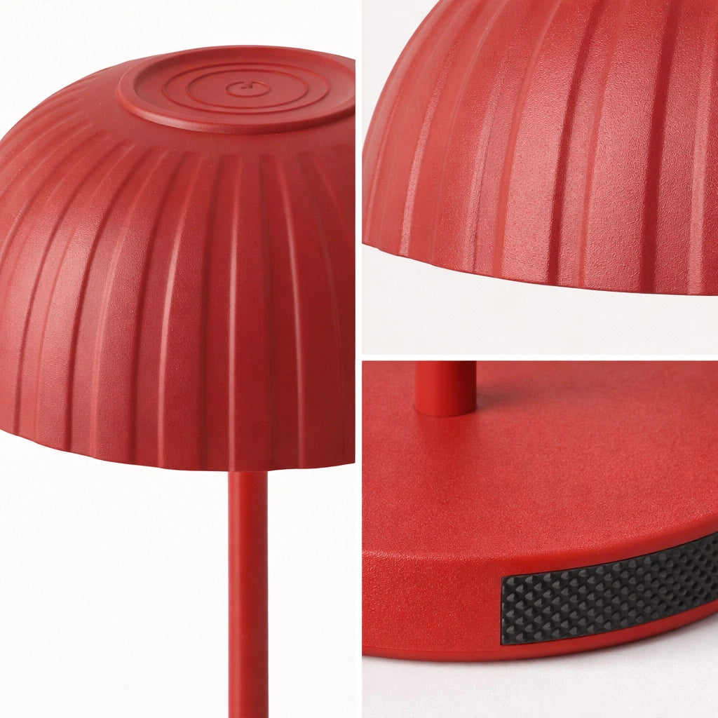 LAMPADA TAVOLO LED RICARICABILE ROSSA TOUCH USB BATTERIA 2000MAH DESIGN LPT144