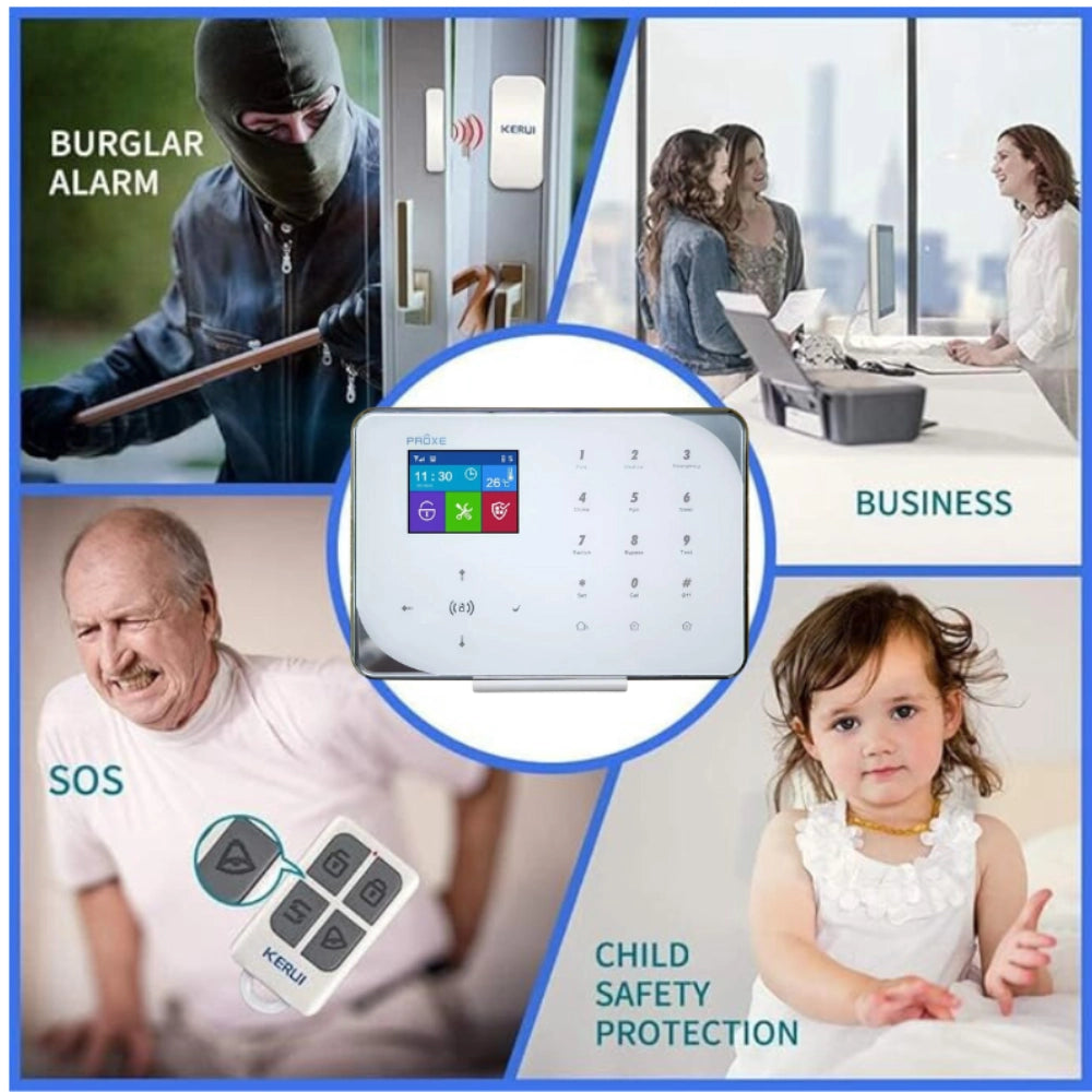 Kit allarme gsm/wi-fi sicura pro con centrale tastiera soft touch integrata