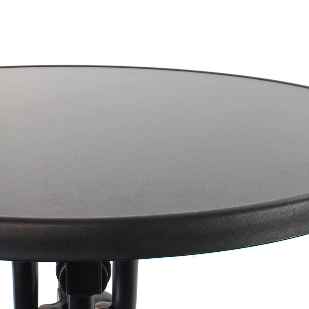 Toboli Tavolo alto da bar rotondo pieghevole nero Ø 80 cm h 110 cm per interno ed esterno