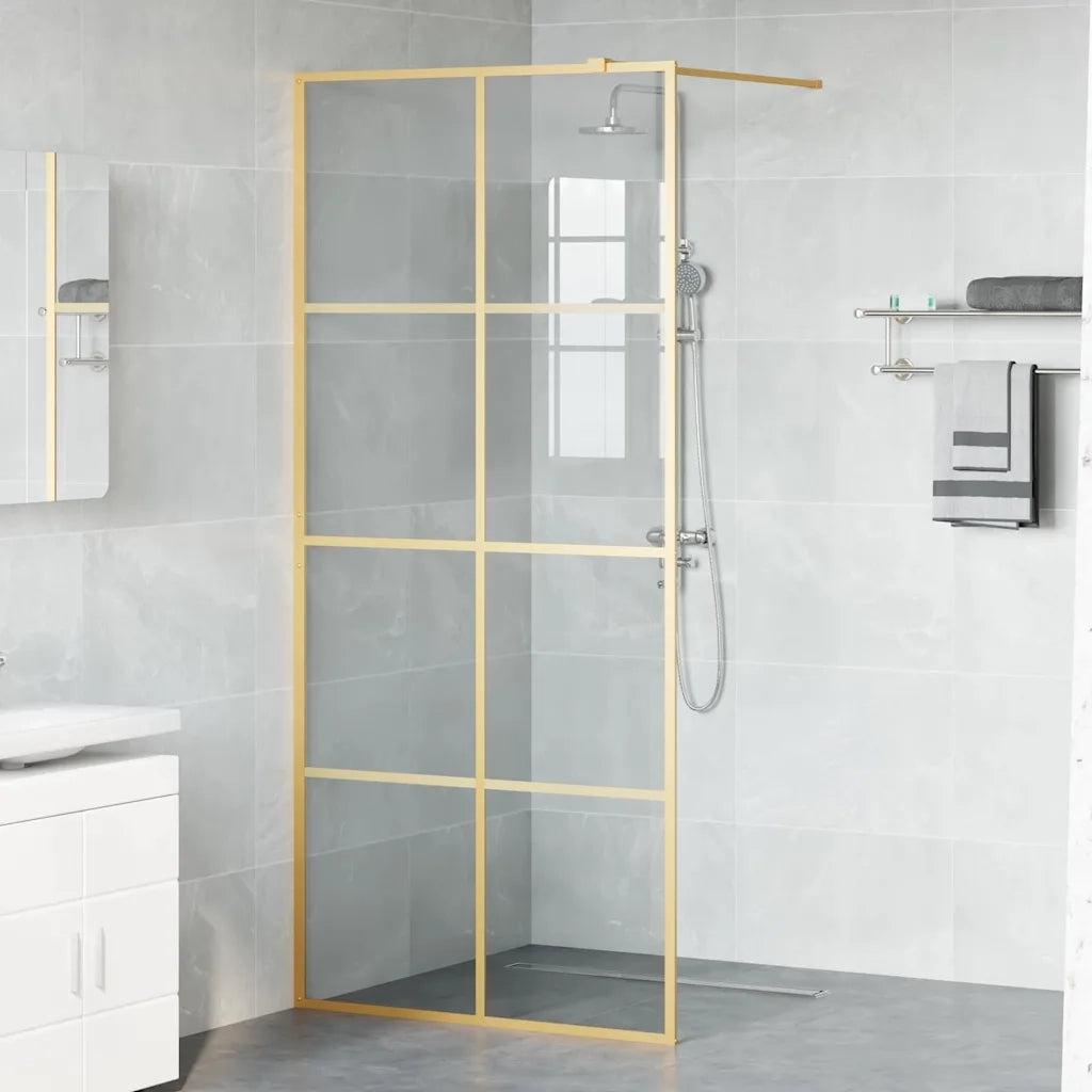 Parete Doccia Walk-in Oro 90 x 195 cm vetro temperato