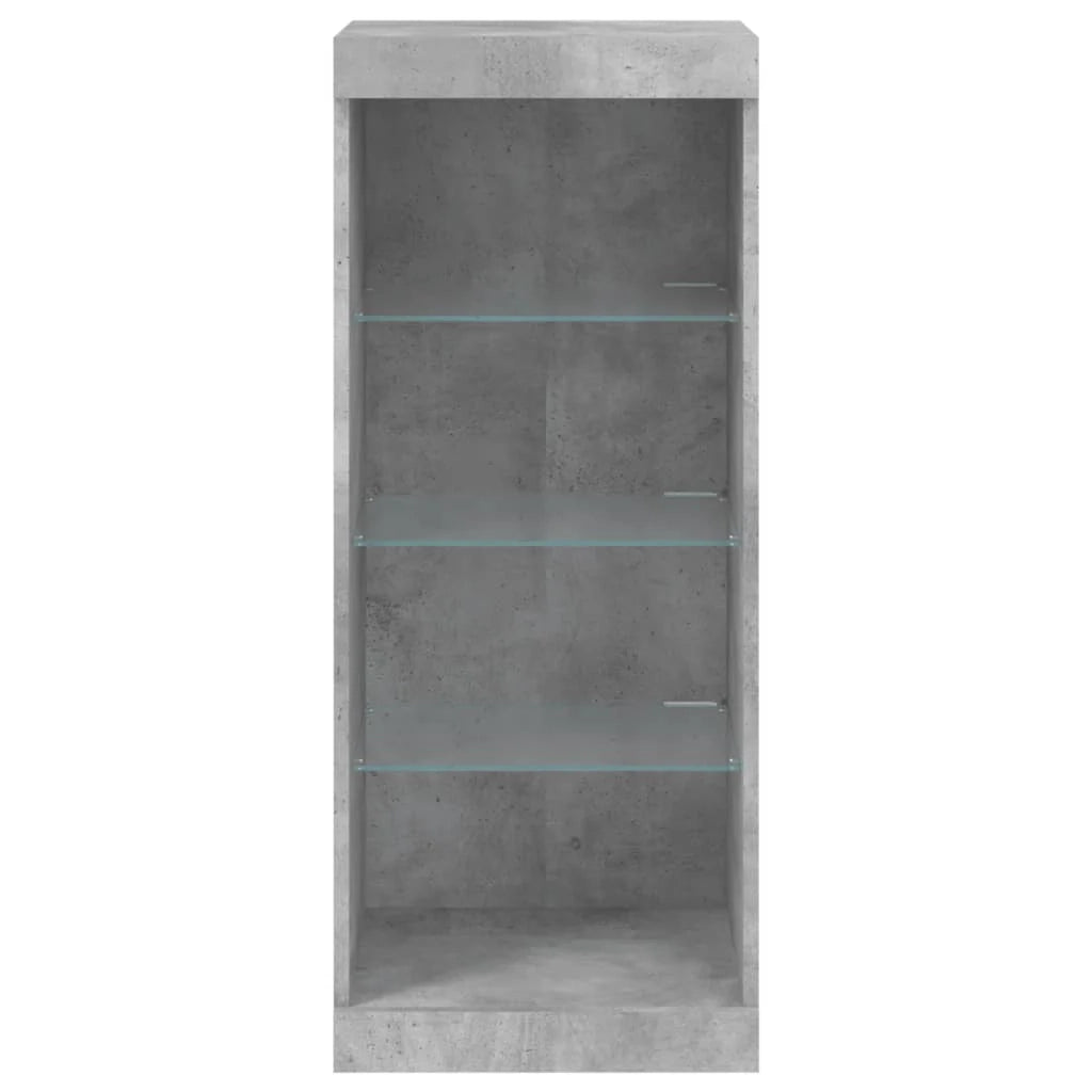 Credenza cassettiera armadio mobile contenitore organizer per cucina soggiorno salotto con luci LED 41 x 37 x 100 cm grigio 02_0029997