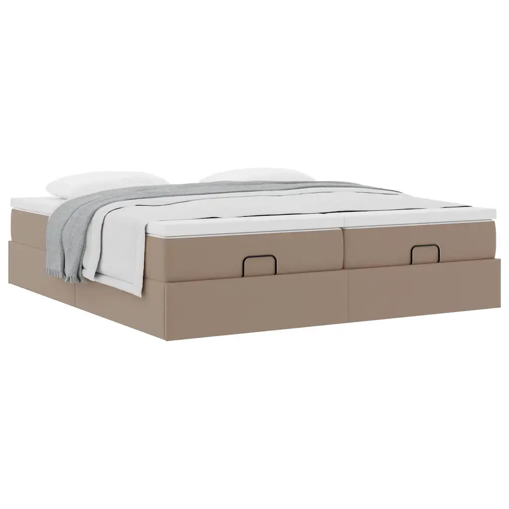 Struttura Letto Pouf con Materassi 160x200 cm Similpelle 3311223
