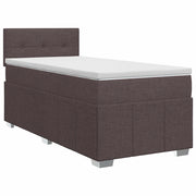 Letto box spring con materasso Marrone Scuro 90 x 200 cm 3451125