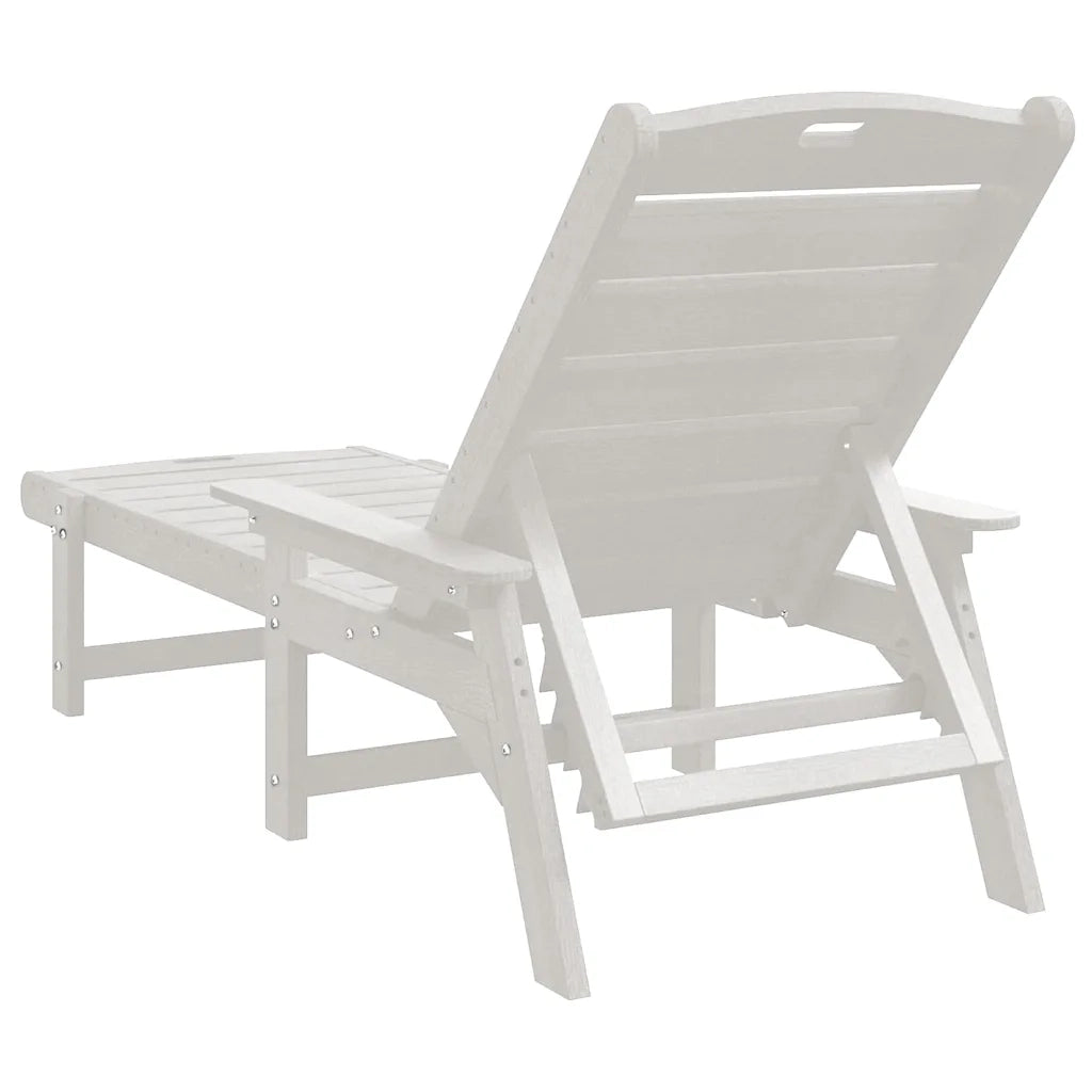 Lettino da sole 2 pcs Bianco 195,5 x 53 x 98,5 cm Polietilene 3335850