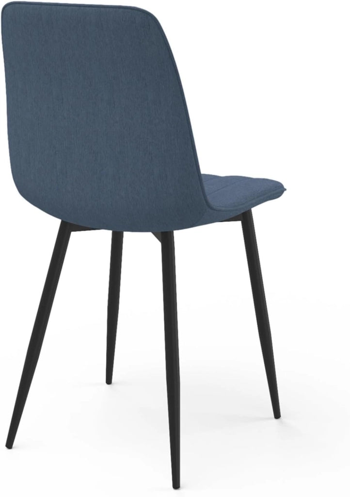 Set di 6 sedie da pranzo MIRA in tessuto blu