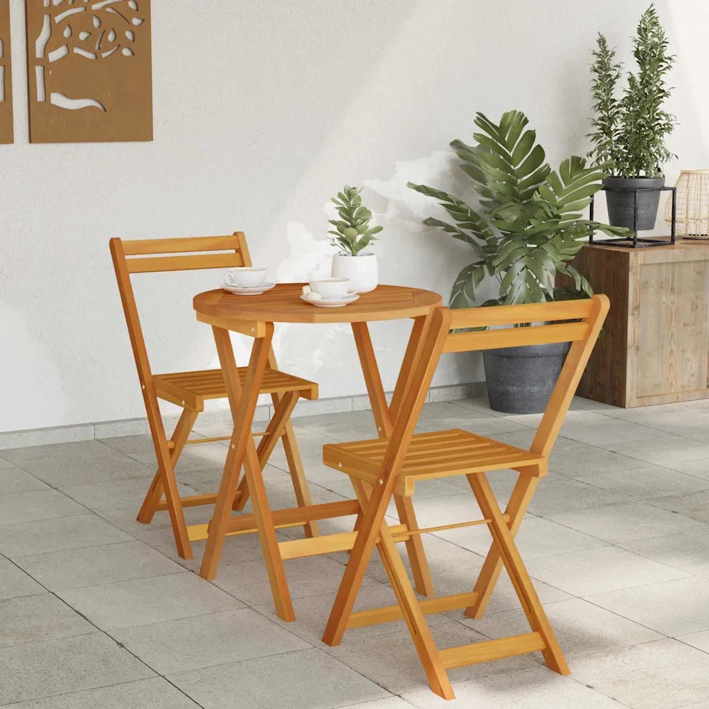 Set da Pranzo per Giardino con cuscino 3 pz | Set Salotto da Giardino Olio Naturale