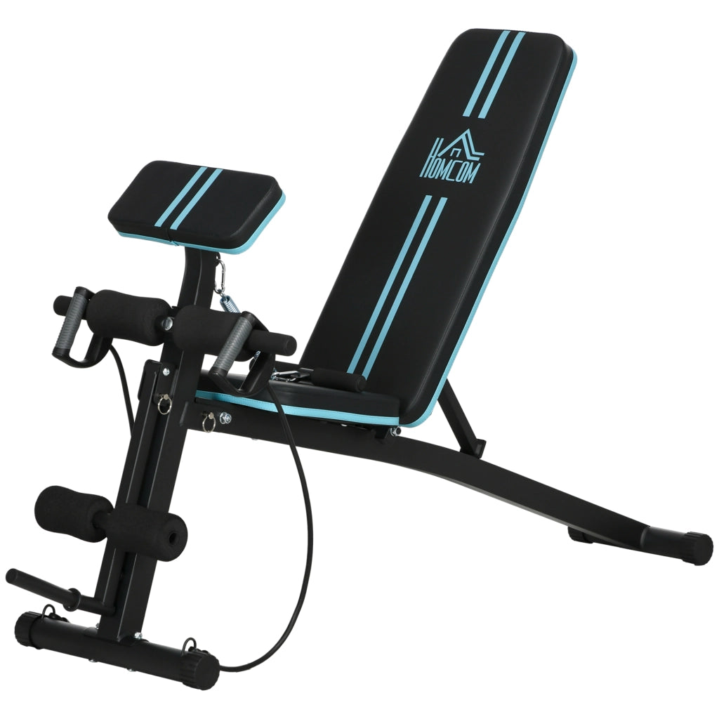 Panca da allenamento pieghevole con schienale regolabile ¨C zephmum ¨C Blu