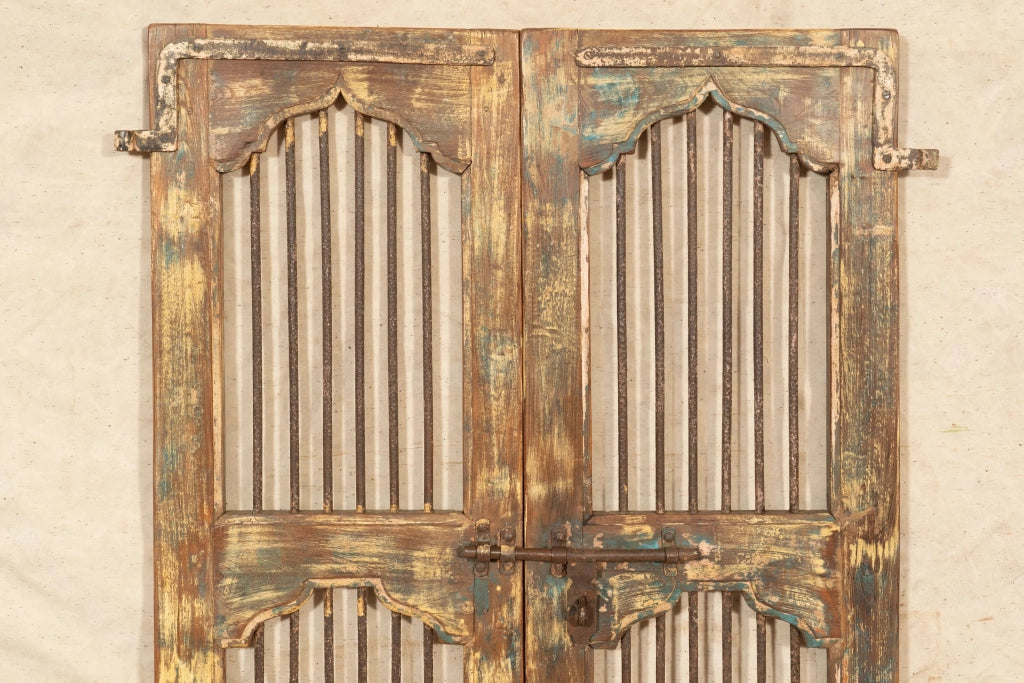 Biscottini Porta portone in legno massello e ferro da interno o da esterno vecchia e antica medievale scorrevole
