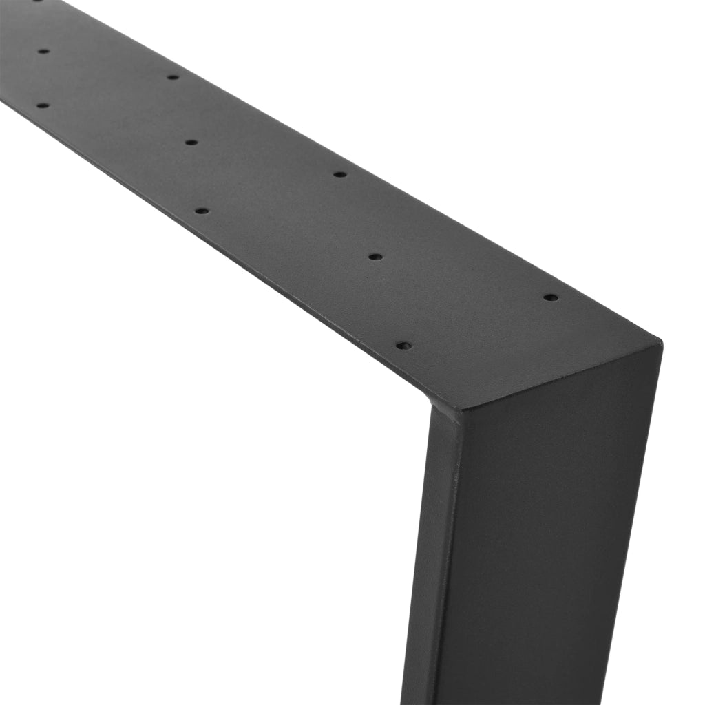 Set di 2 gambe per tavolo fai da te con tappi di protezione 55-75 x 72 cm nero opaco 03_0008080