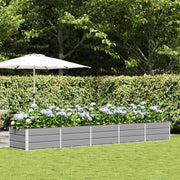 Fioriera Grigio chiaro 400 x 80 x 45 cm Acciaio 42018146