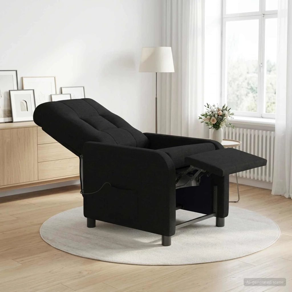 Divano Sedia-Poltrona Massaggiante Nero Tessuto 236206