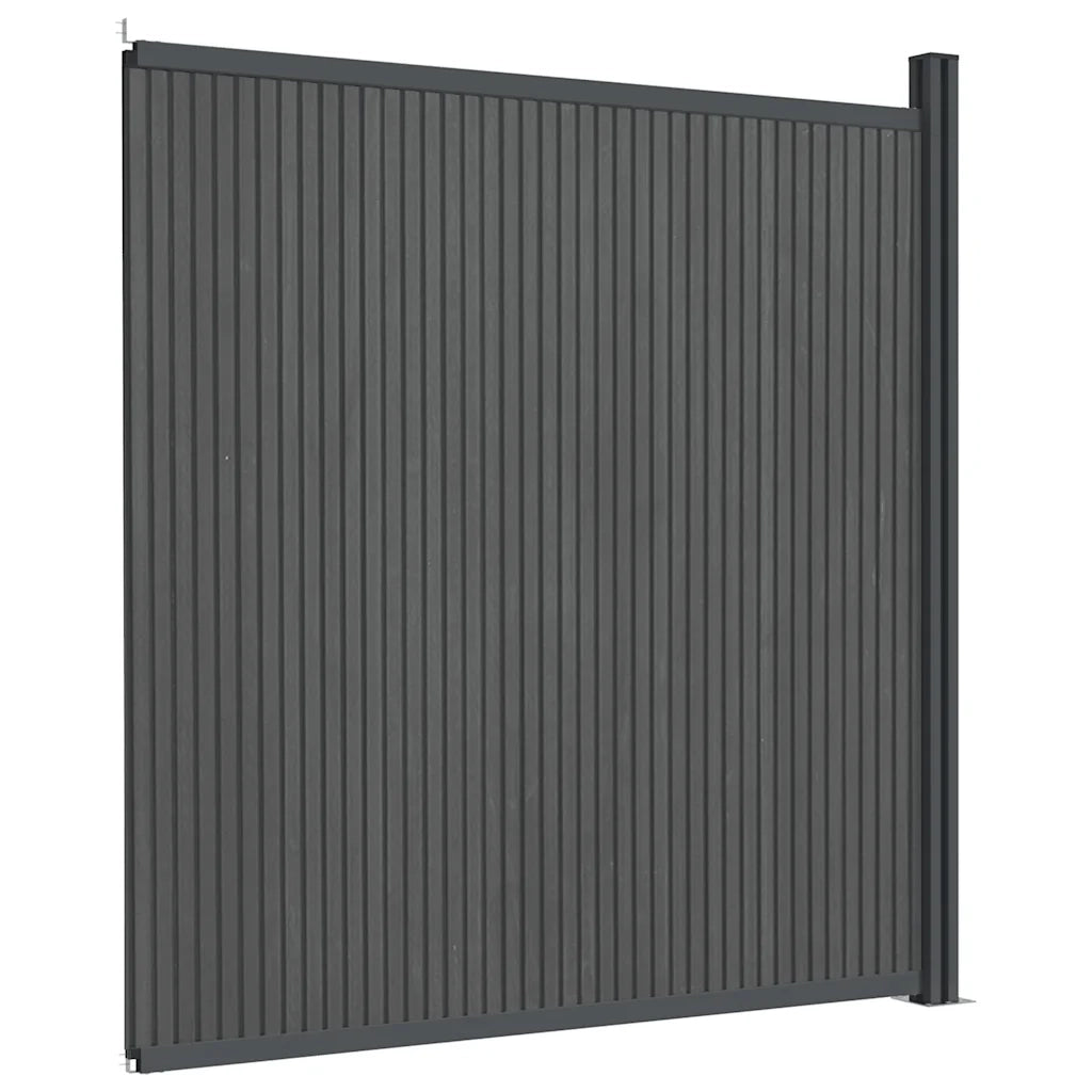 Pannello di Recinzione Grigio 173x186 cm in WPC 4003980