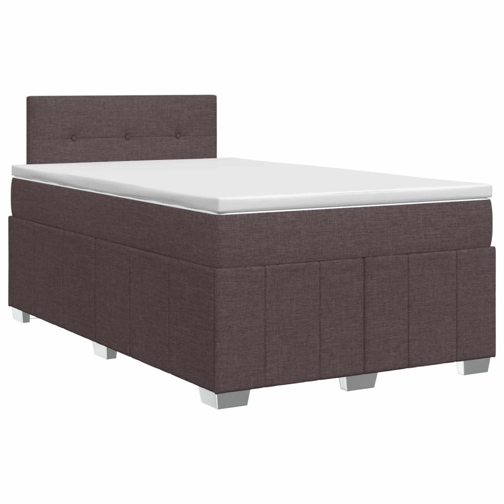 Letto box spring con materasso Marrone Scuro 120 x 190 cm 3451167
