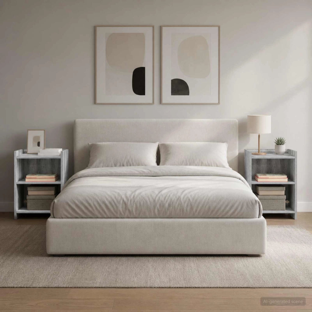 Comodini 2 pz Sonoma grigio 40 x 30 x 60 cm 8011006