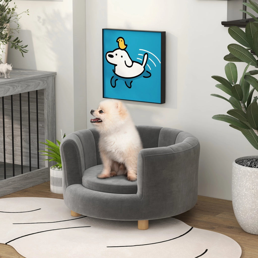 Letto per Cani e Gatti ¨C Minimal ¨C Grigio Legno
