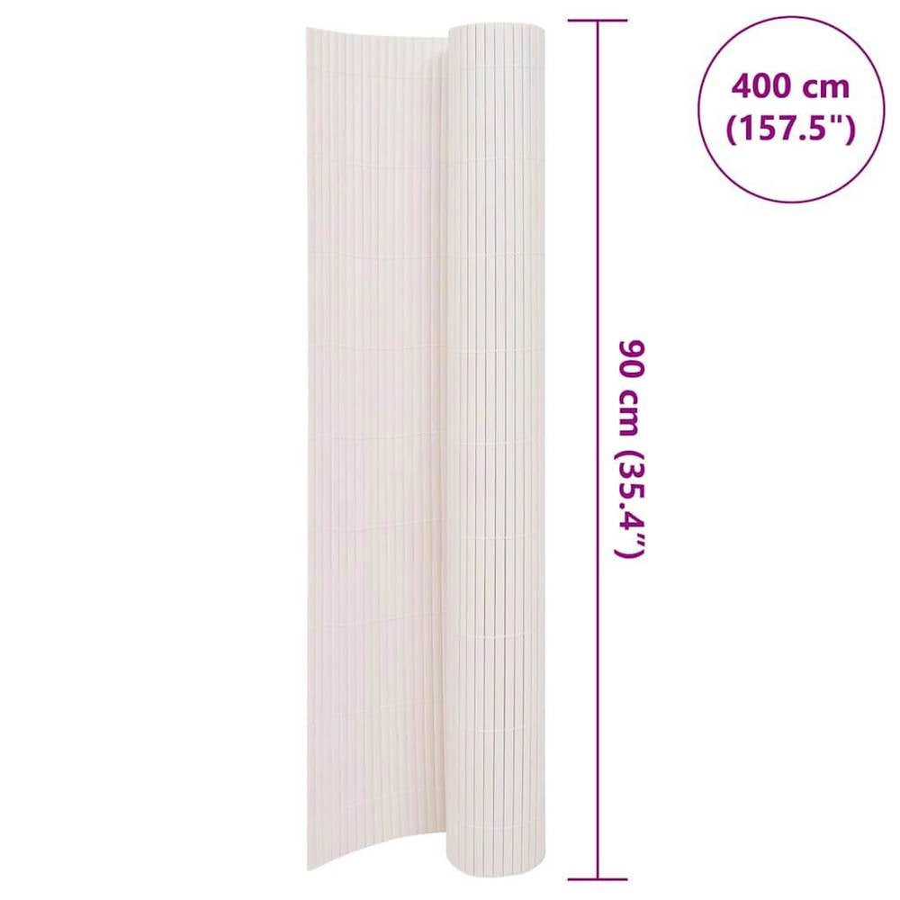 Double-sided Garden Fence 90x400 Cm White
