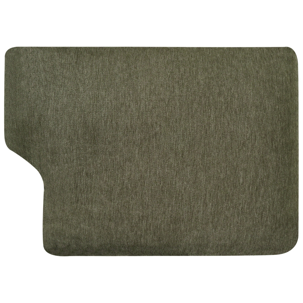 Divano minimalista moderno di metà secolo in tessuto a 2 posti con gambe in metallo rivestite e braccioli verde
