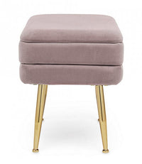 Panca Singola Contenitore Pavlina in Tessuto effetto Velluto Mauve