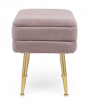 Panca Singola Contenitore Pavlina in Tessuto effetto Velluto Mauve