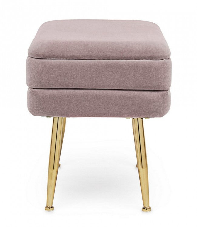 Panca Singola Contenitore Pavlina in Tessuto effetto Velluto Mauve