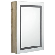 Mobile bagno con specchio LED 50x13x70 cm rovere 02_0006588