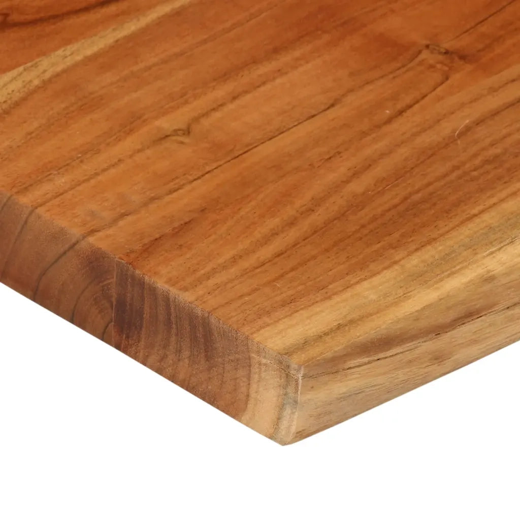 Piano Tavolo 60x60x3,8 cm Quadrata Legno Acacia Bordi Vivi 370642
