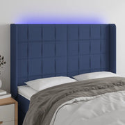 Testiera a LED-Testata con LED Blu 147x16x118/128 cm in Tessuto 691669