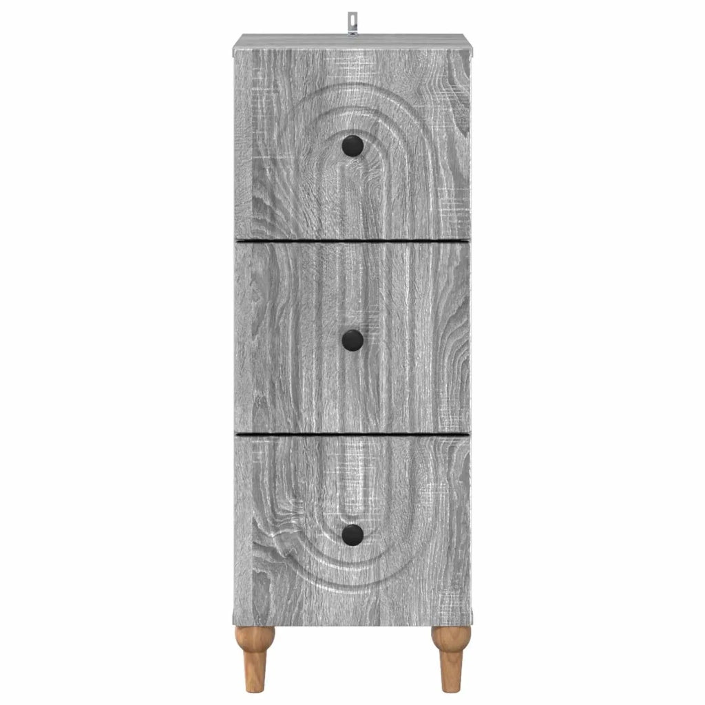 Mobile con Cassetti Grigio Sonoma 33 x 34,5 x 90 cm