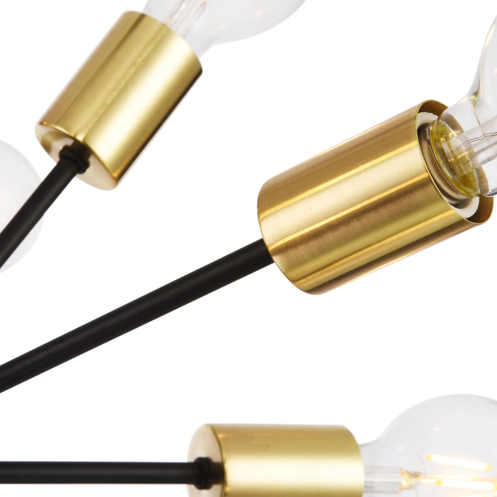 Maytoni Lampadario Minimal Jackson 12 luci E27 nero metallo ottone