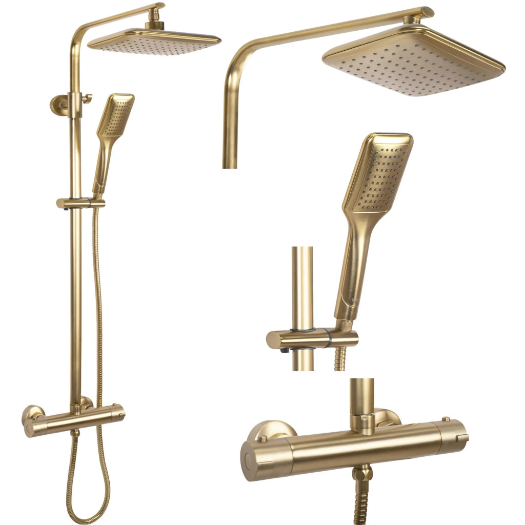 Set Doccia Da Incasso Rea Tom Brush Gold