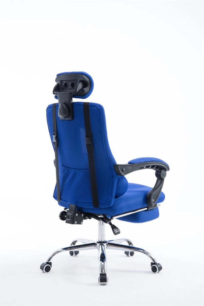 Sedia da ufficio Fellow con poggiappiedi blu