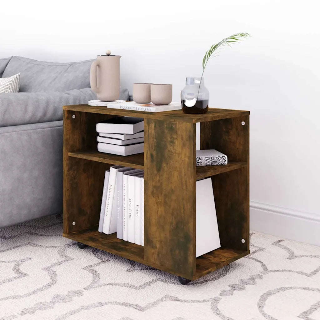 Tavolino da Salotto Rovere Fumo 70x35x55cm Legno Multistrato 815105