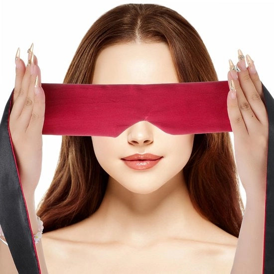 Oogmasker adattabile - Verdusterente - Soporeggiante - Maschera per gli occhi - Maschera per il sonno - Materiale Polyester - Dimensioni 148 x 7,3 cm