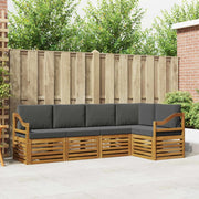 Set divano sezionale con cuscino 5 pcs Naturale e Antracite 3374827