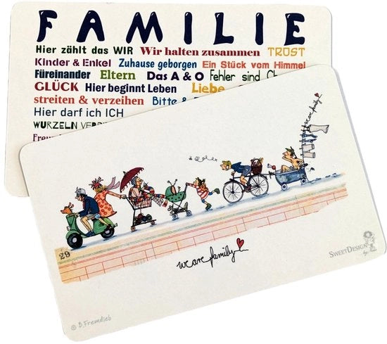 Doppie mensola per colazione con motivi di Barbara Freundlieb, tagliapasta, FAMILY, ca. 14,8 x 23,4 cm