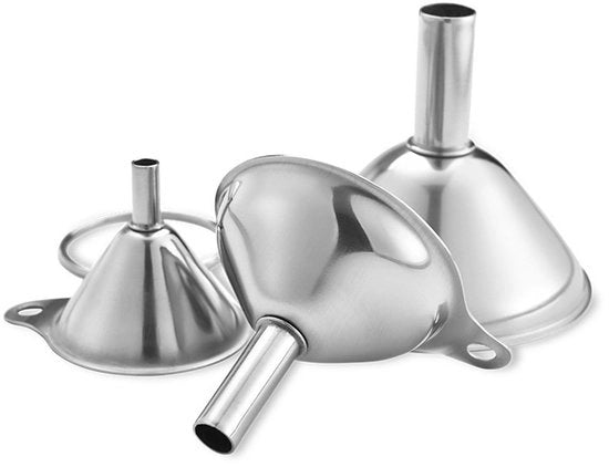 Set di trechetti in acciaio inossidabile per cucina 3PCS - Grande/ Piccolo treccio - Treccio metallico - Ideale per liquidi - Facile da pulire - Treccio per cucina