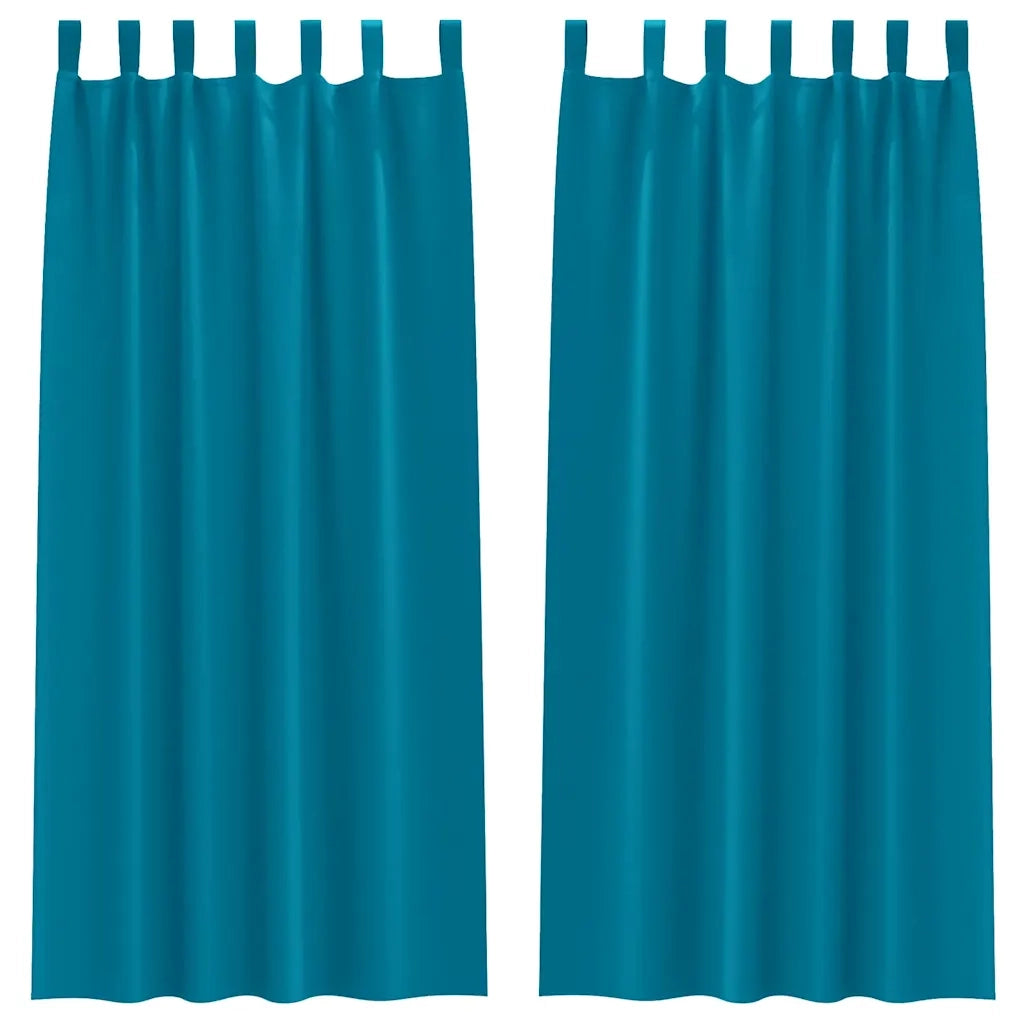 Tende Blackout con Anelli 2 pcs Turchese 260 x 140 cm 4107642