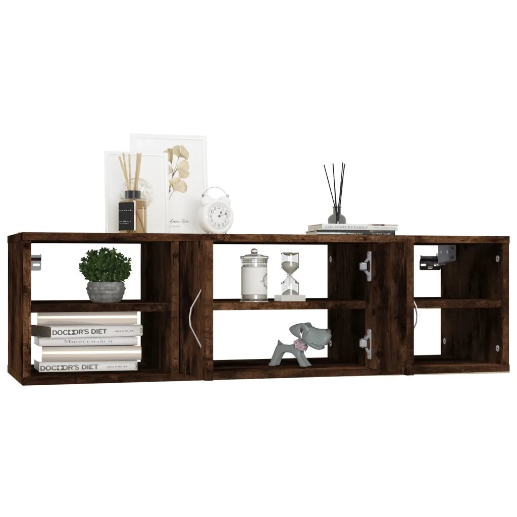 Mensola a Muro Rovere Fumo 102x30x29 cm Legno Multistrato 826363