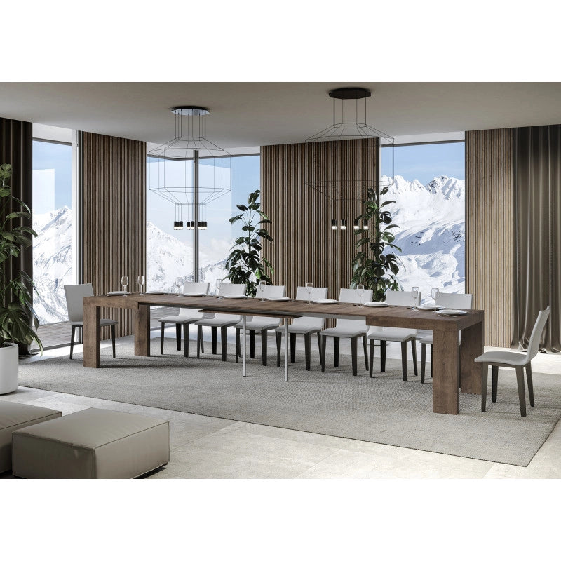 Tavolo allungabile 120/380x90 cm Roxell - Noce